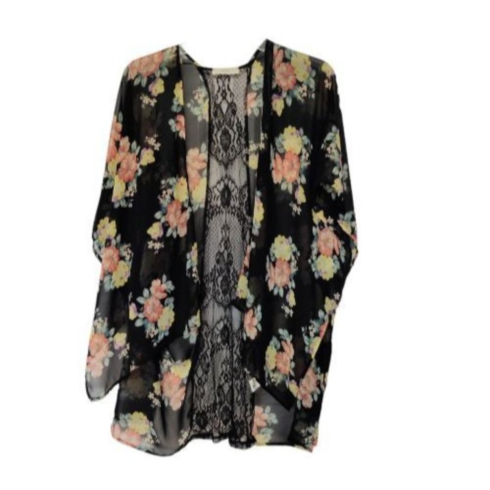 Lush  Women's Floral Kimono